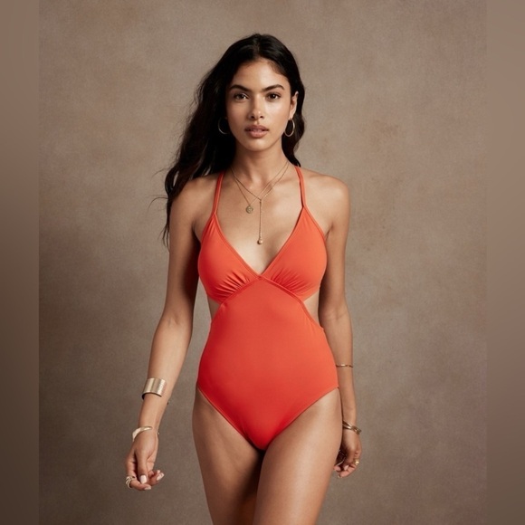 NWOT! Banana Republic Black Cut Out One Piece Swimsuit - Multiple Sizes - Picture 3 of 5